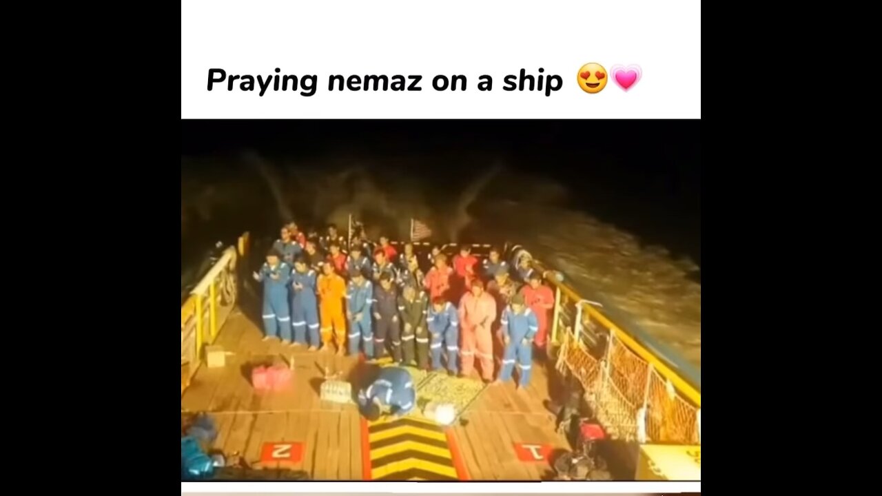 Praying Namaz on a Ship