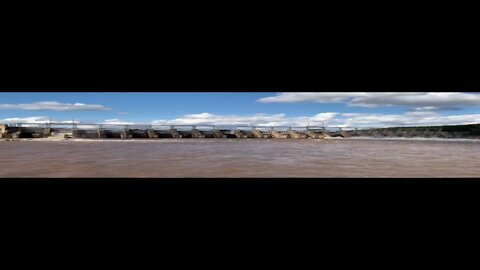 Flood Waters Coming Out of Dam