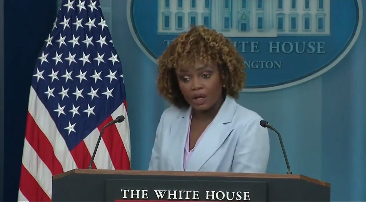Jean-Pierre Mumbles Through Her Answer About Palestinians In Gaza Coming to America