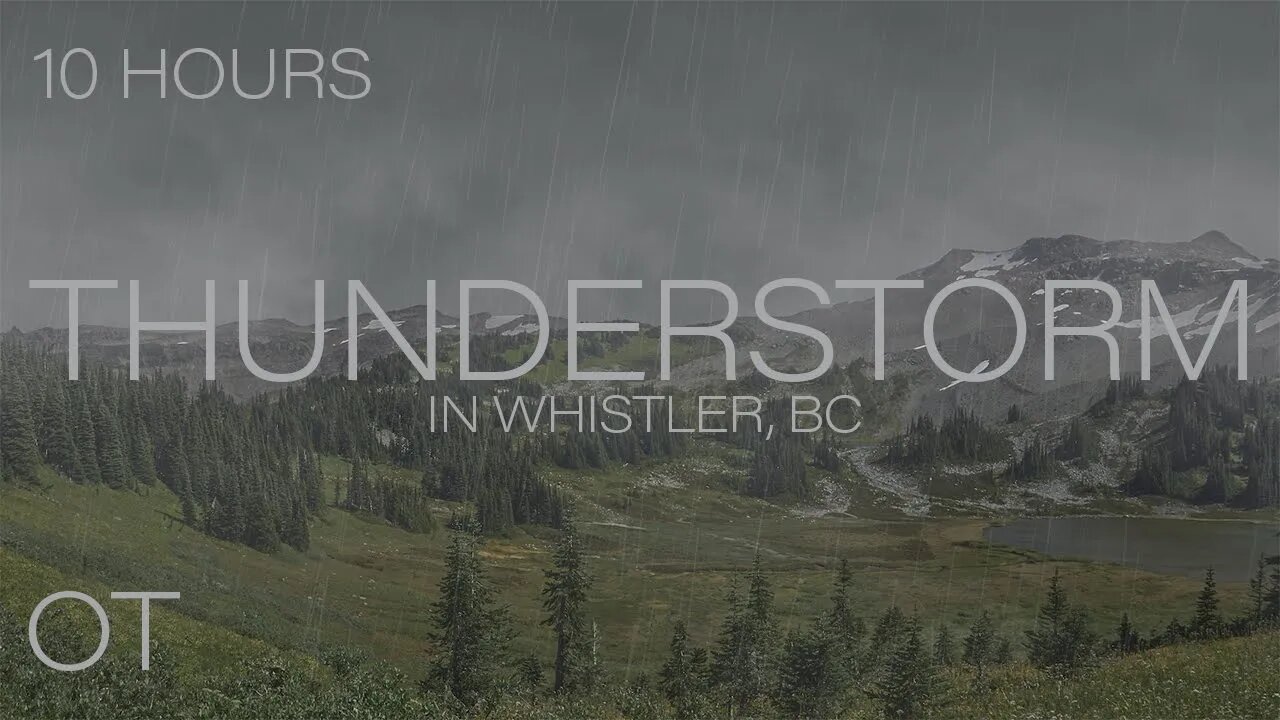 FALL ASLEEP FAST| Thunderstorm and Rain Sounds for Insomnia Symptoms & Sleep Disorders| Whistler BC