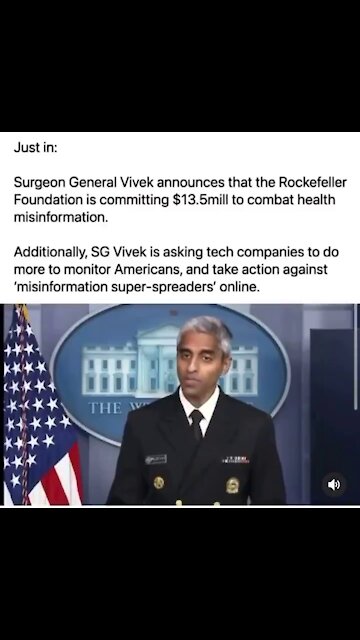 Surgeon General Vivek Announces That The Rockefeller Foundation Is Committing $13.5 (Mirrored)