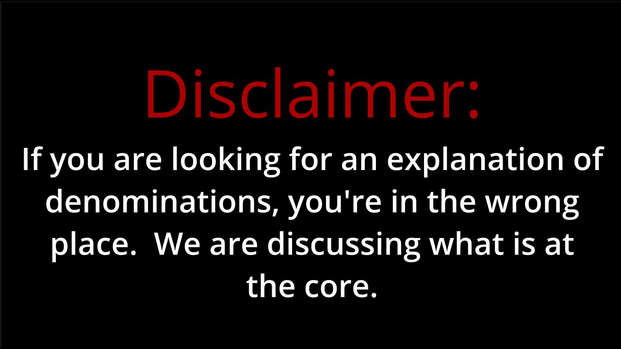 Why are there so many denominations, or does it matter?