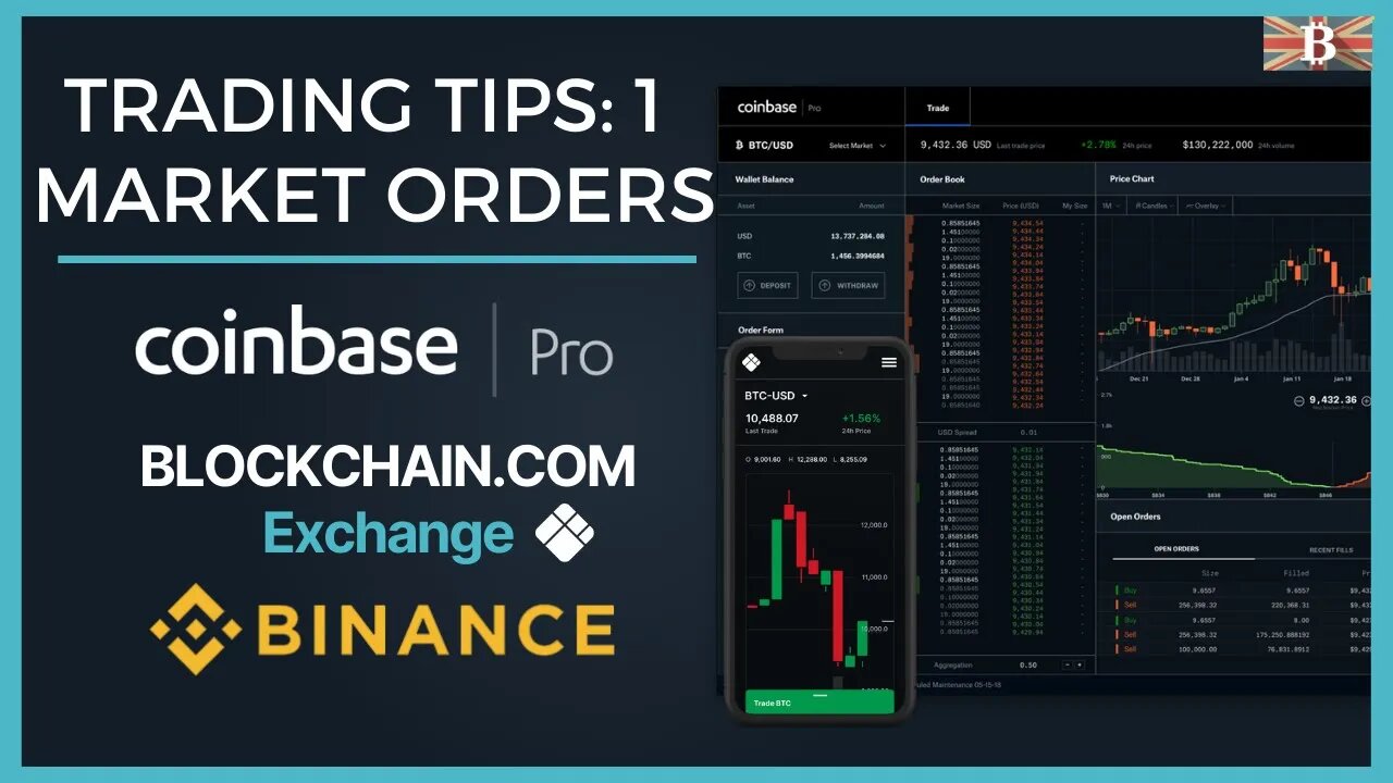 Crypto Trading Tip 1: Market Orders Explained - Coinbase Pro, Blockchain & Binance