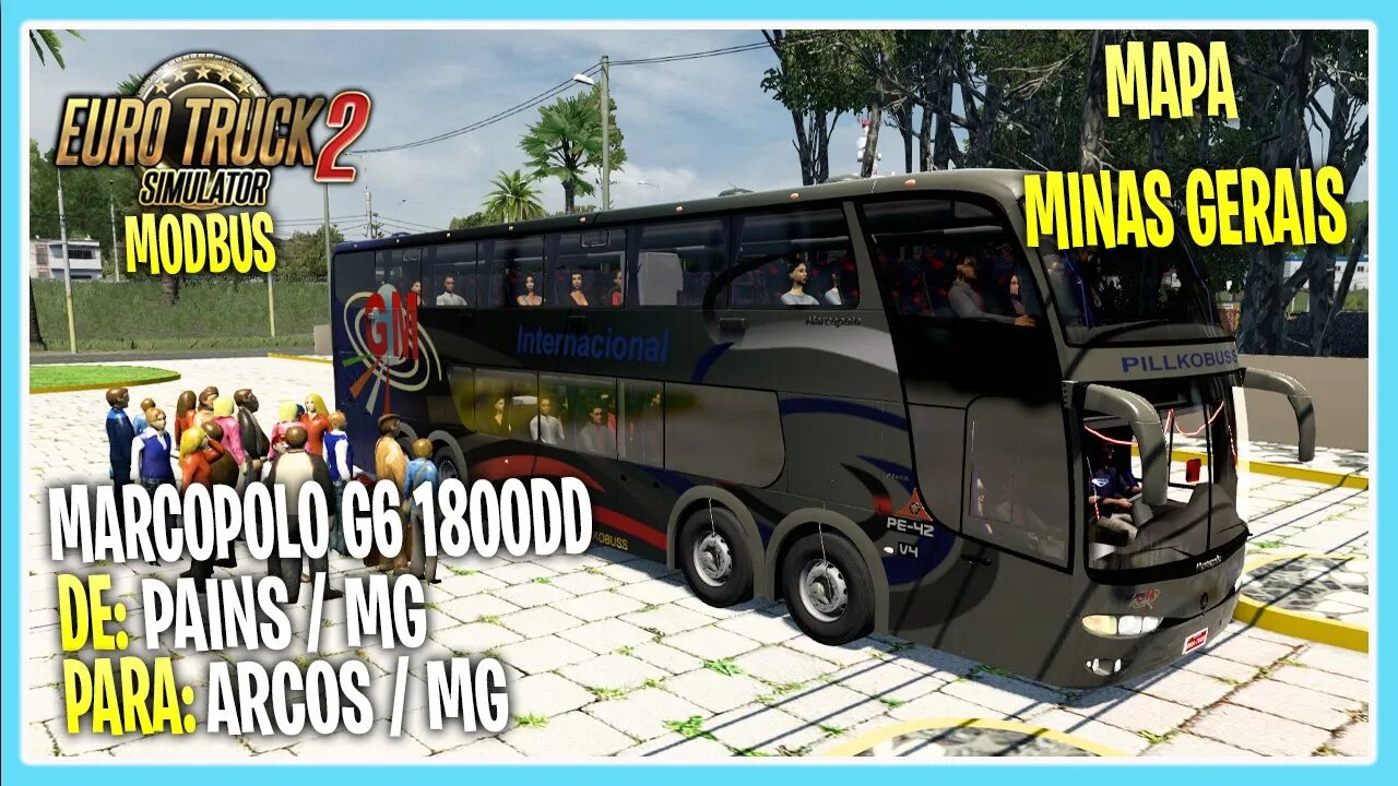 MOD BUS MARCOPOLO G6 1800DD 1.40 MAPA MINAS GERAIS EURO TRUCK SIMULATOR 1.40