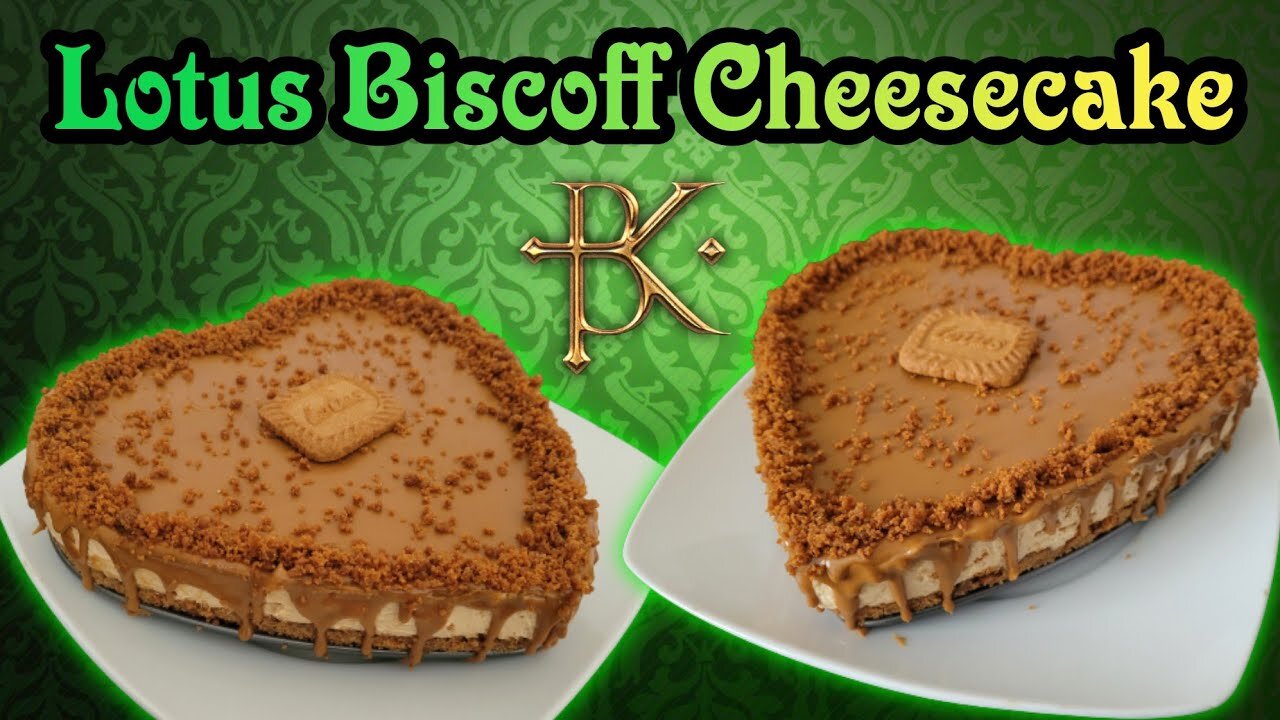 Heart-shaped Biscoff Cheese Cake