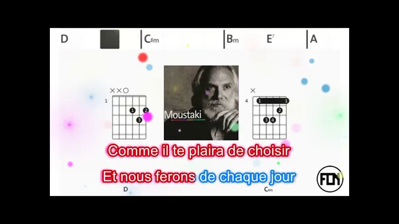 Georges Moustaki - Le météque - (Chords & Lyrics like a Karaoke)