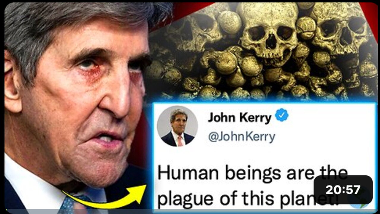 John Kerry Calls for Depopulation of Billions To Fight 'Climate Change'