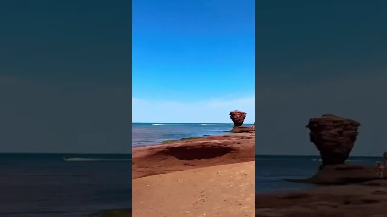 Teacup rock in the distance