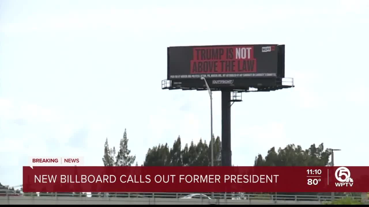 Billboard has counter-Trump message near Mar-a-Lago
