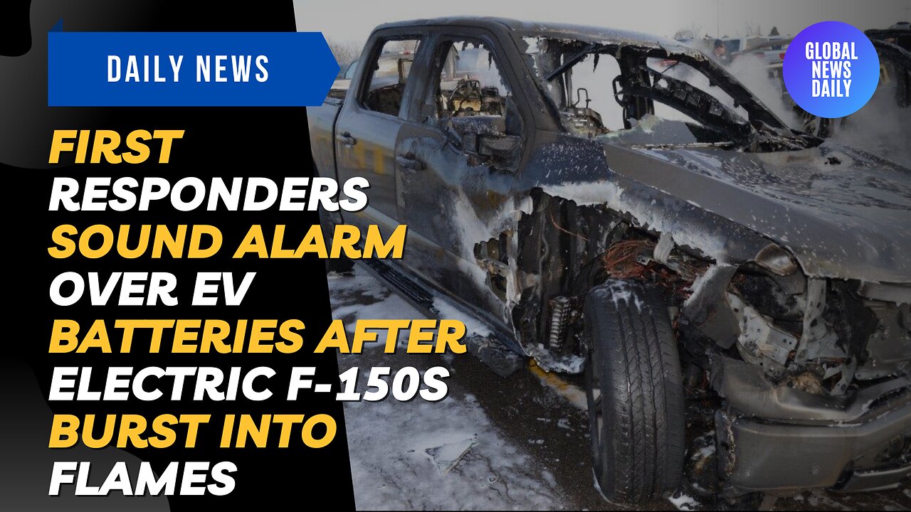 First Responders Sound Alarm Over EV Batteries After Electric F-150s Burst Into Flames