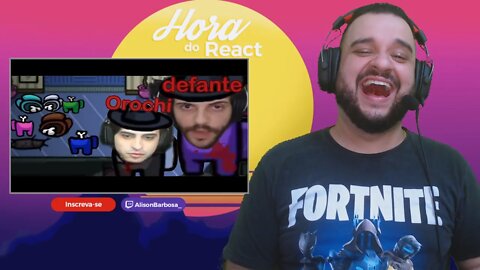 (REACT) ganhando com 10 de qi no among us ( Orochinho )