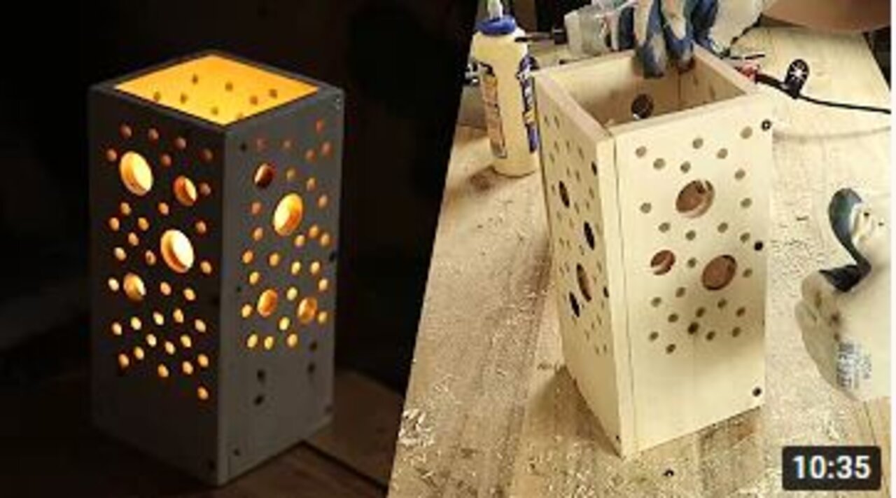 Creative Ideas Woodworking || DIY Desk Lamp || Edison Light Bulb || New Trick in 2022