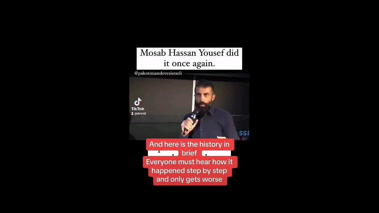 Son of Hamas gives a brief history lesson on how things changed in Israel