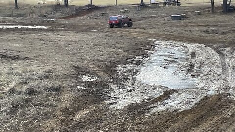 Turbo xj playing in muddy field