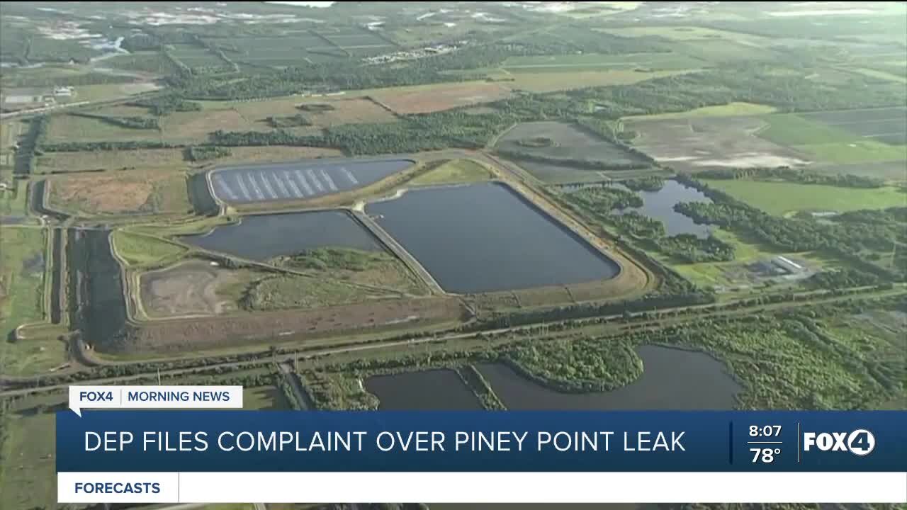 DEP files complaint over Piney Point leak