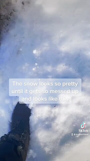 The snow looks SO pretty until it gets messed up and looks like THIS 😭😭 #shorts #shortsfeed #snow