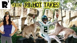 R2: RB HOT TAKES. Plus Zach wilson visits the local zoo & CEH is an oompa loompa?!