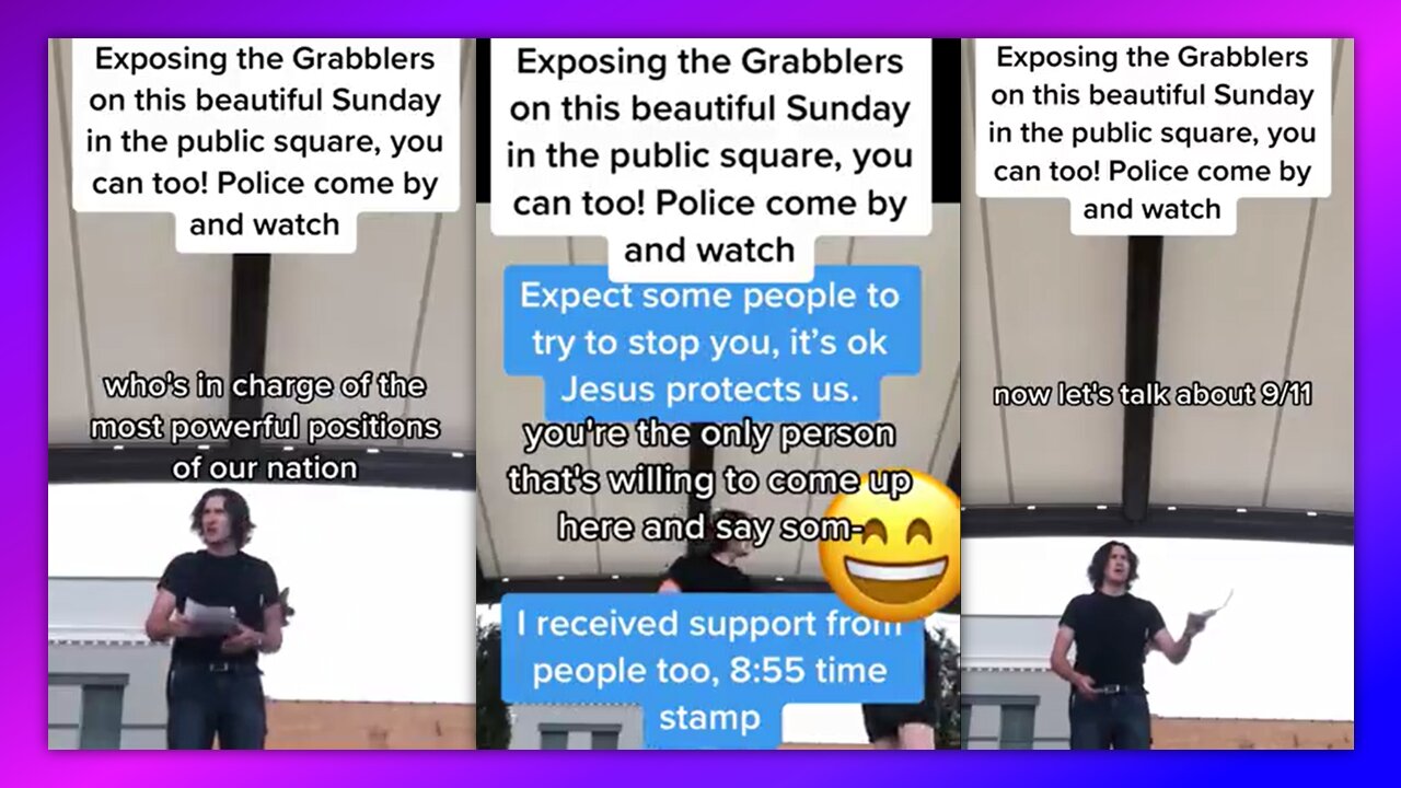 EXPOSING THE GRABBLERS ON THIS BEAUTIFUL SUNDAY IN THE PUBLIC SQUARE.