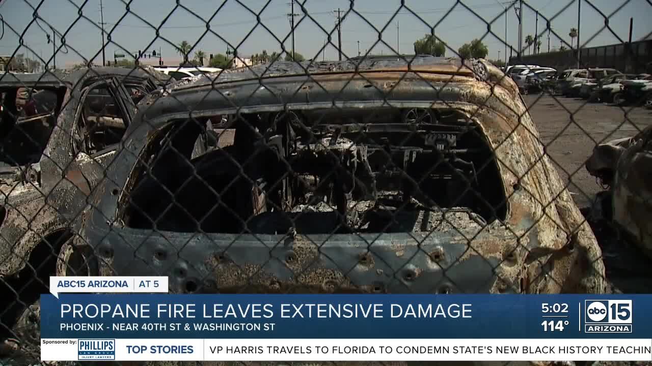 Clean-up efforts underway following massive propane fire in Phoenix