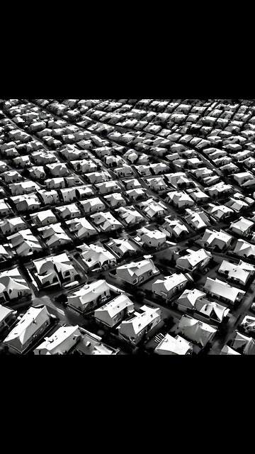 AI art: densely populated neighborhood