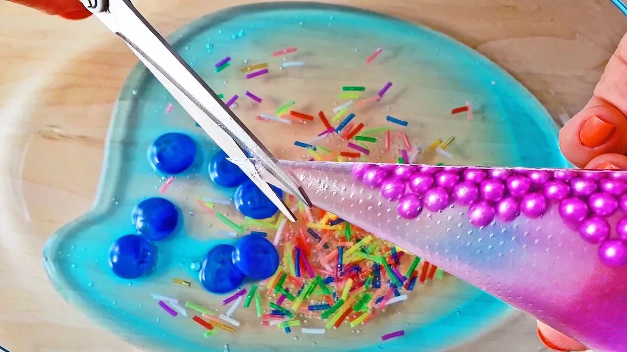 MAKING SLIME PIPING BAGS - Clear Crunchy Slime #80