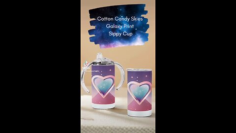 🌌 Cotton Candy Skies Galaxy Sippy cup 🍭