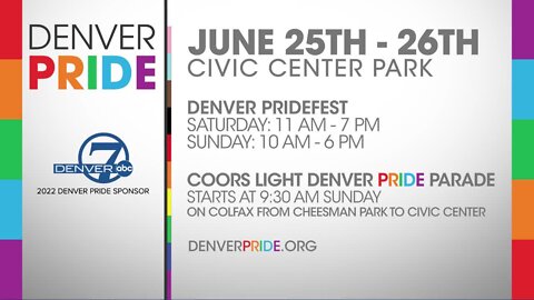 Denver PrideFest June 25-26 Sun 754AM