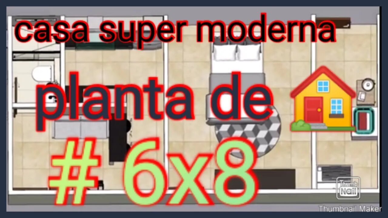 planta de casa 6x8