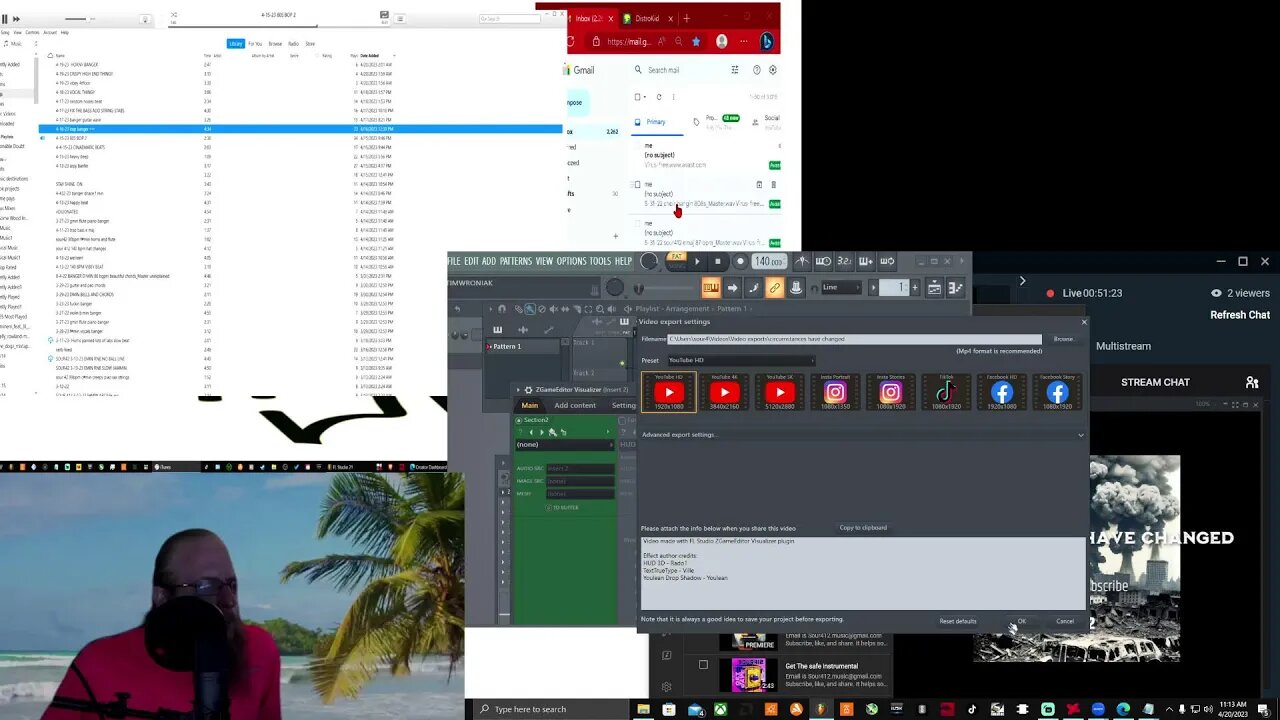 making videos from instrumentals come chat