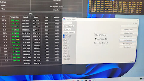 GPU Mining Farm - Crypto AI Program, Managing Vram Temps, GPU loss, Speed and Notifications