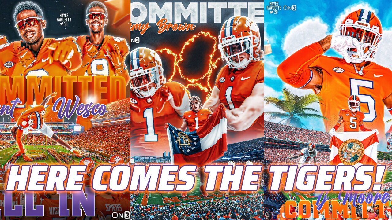 Sammy Brown, Bryant Wesco, & T.J. Moore Just Committed to Clemson! 🤯