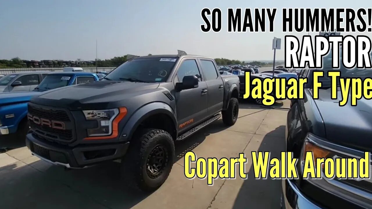 So Many Hummers, Jaguar F Type, Duramax, Ford Bronco! Range Rover Sport, Copart Walk Around