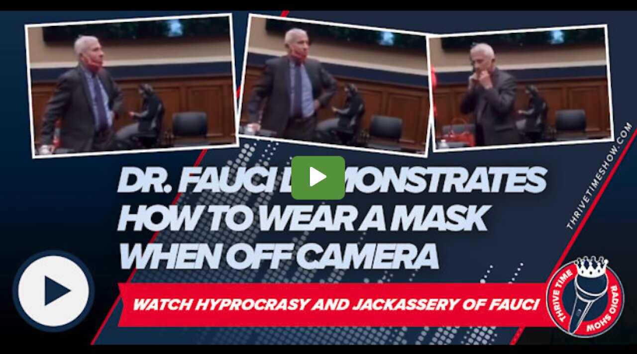 Dr. Fauci Demonstrates the Proper Way to Wear a Mask When Off Camera