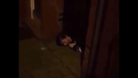 Lad Hilariously Gets Head Stuck Under Door