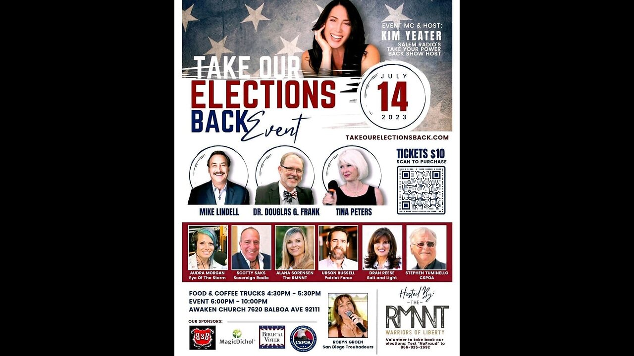 Take Our Elections Back Event Awaken Church Balboa Campus 07/14/23 - my speech