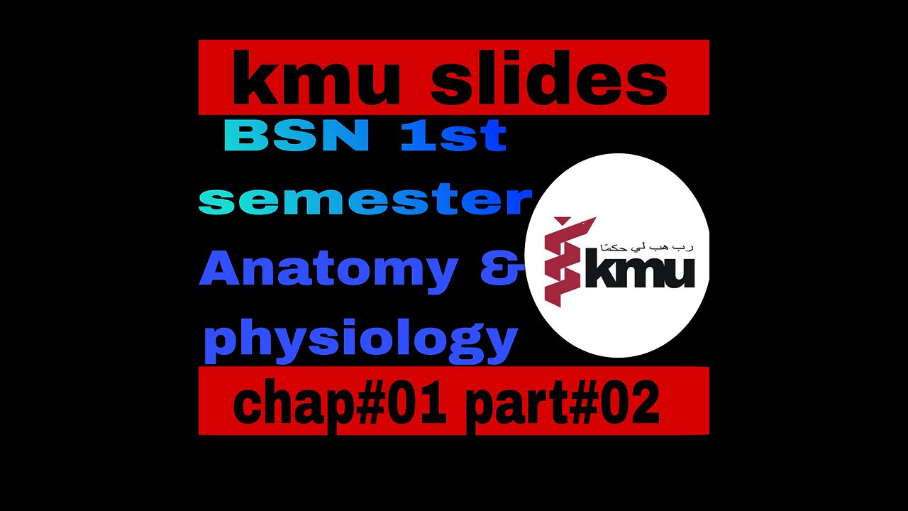 BSN Anatomy and physiology || 1st semester chapter # ! part #2{kmu slides} with mcqs urdu/hindi