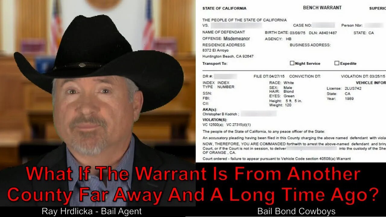 San Diego - What If The Warrant Is From Another County Far Away And A Long Time Ago ? 844-734-3500