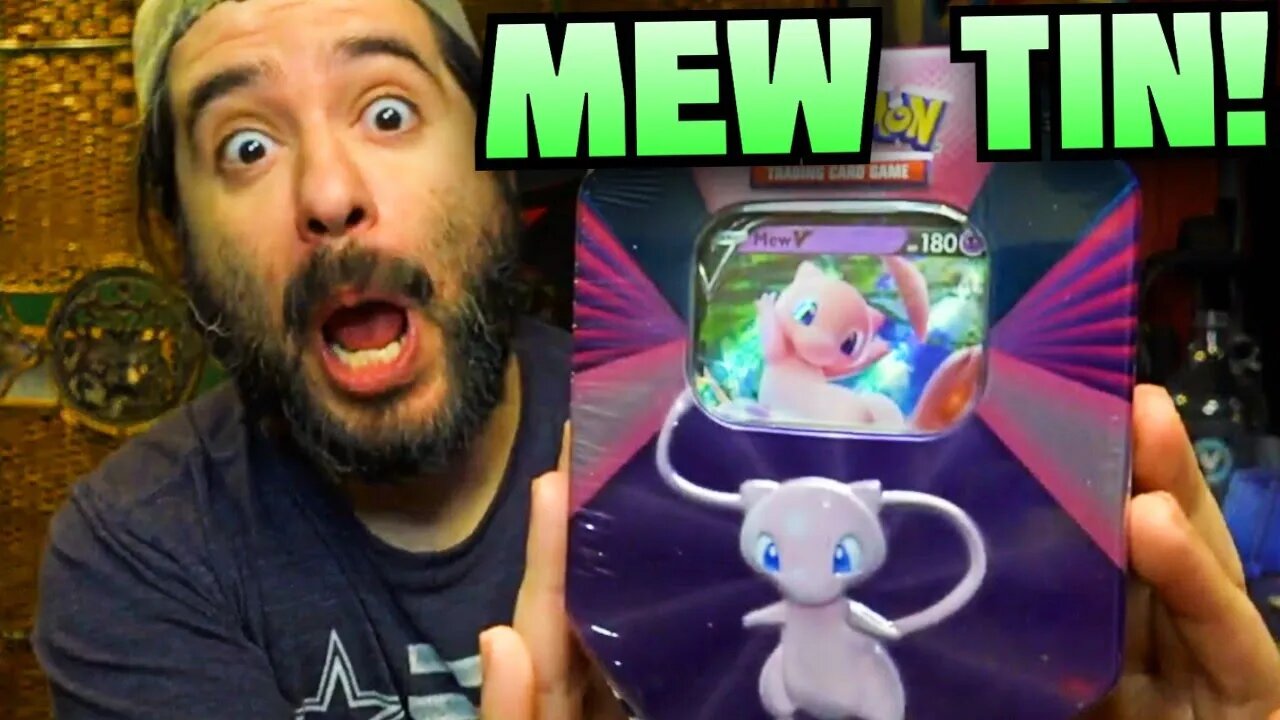 Mew V Forces tin opening!!! | 8-Bit Eric