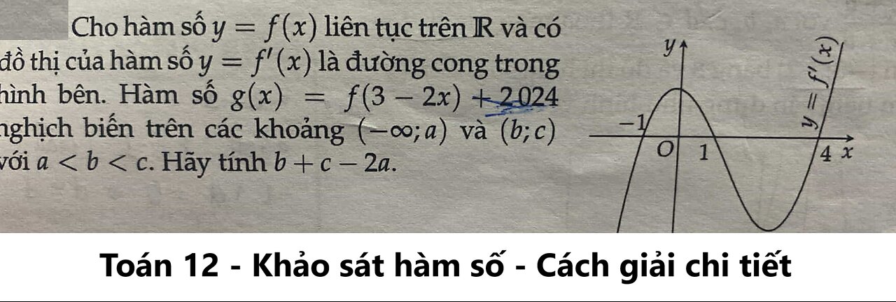 Toán 12: Khảo sát hàm số: Cho hàm số y=f(x) liên tục trên R và có đồ thị của hàm số