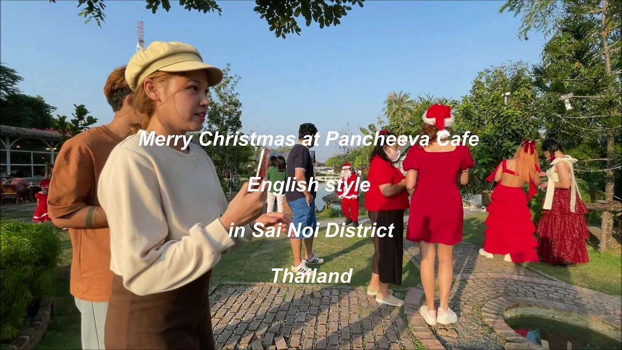 Merry Christmas at Pancheeva Cafe English style in Sai Noi District Nonthaburi Thailand