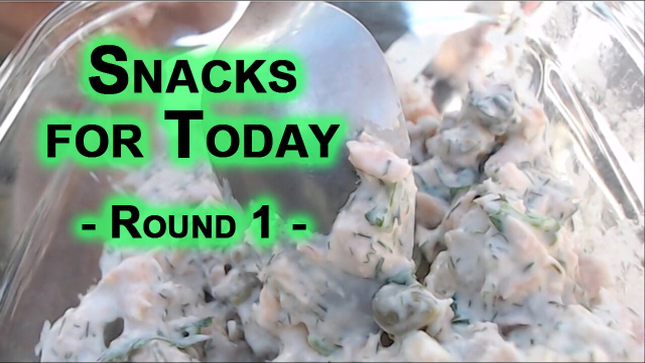 Snacks for Today, Round 1: Salmon, Sour Creme, Capers, Walnuts, Lemon, Dill and Cilantro Dip [ASMR]