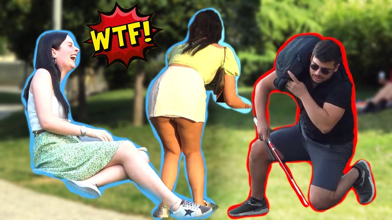 Fake Blindman Prank! 😲BEST Reactions In Public 😂 || Crazy Prank