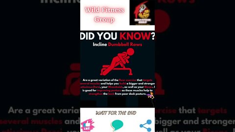 🔥Incline dumbbell rows🔥#shorts🔥#wildfitnessgroup🔥19 August 2022🔥