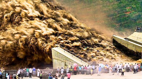 Raging Waters: Emergency Discharge and Massive Dam Failures Captured on Camera!