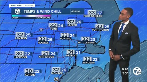 Milder temps return to start the week