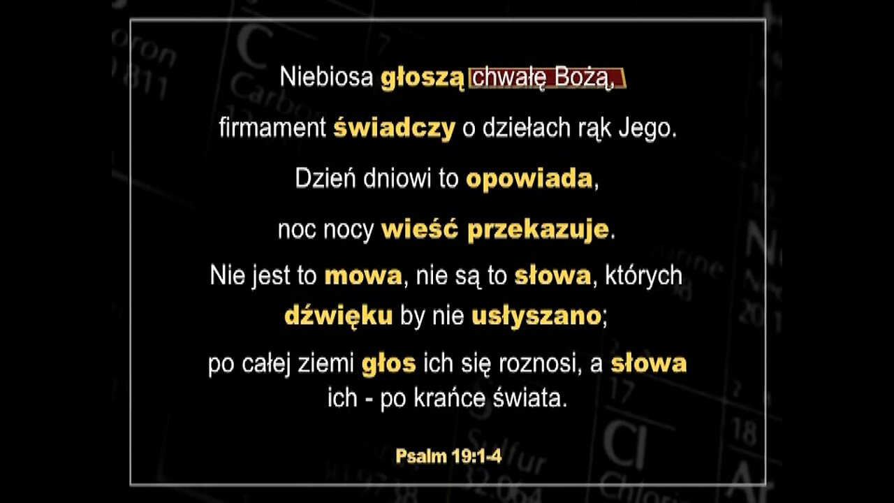 Niebiosa głoszą chwałę Bożą