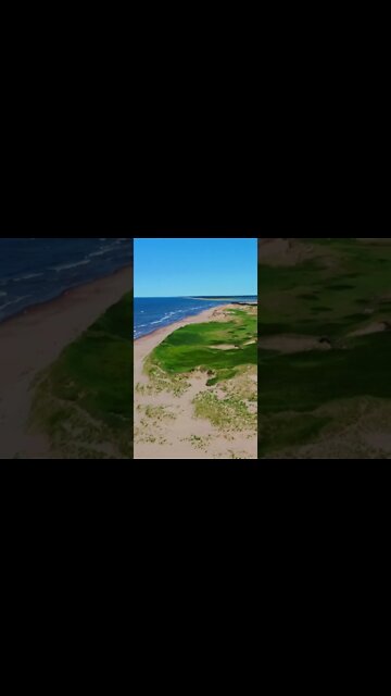 View of the beach from above