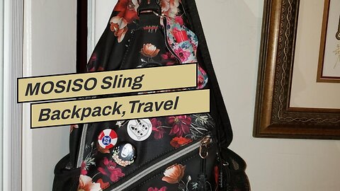 MOSISO Sling Backpack,Travel Hiking Daypack Sunflower Rope Crossbody Shoulder Bag