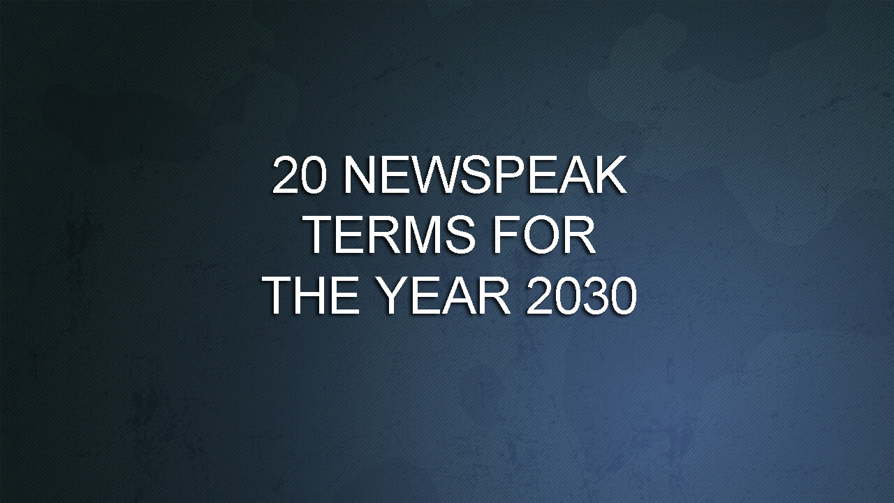 20 Newspeak Terms For The Year 2030