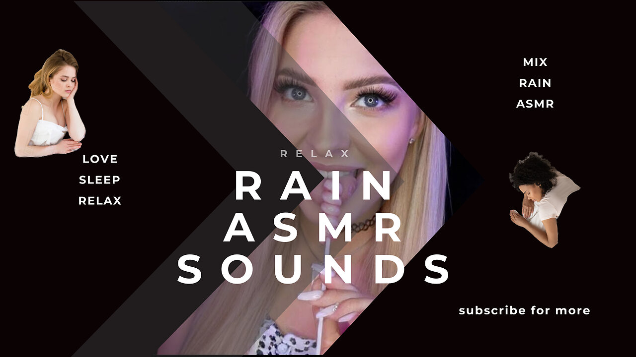 rain sounds with asmr , asmr love rain for sleep